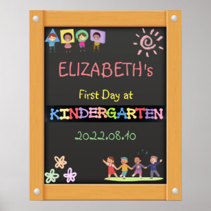 Back to School Framed Chalkboard Poster