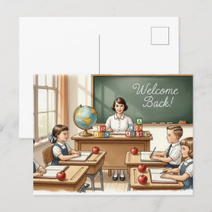 Back to School Friends Postcard