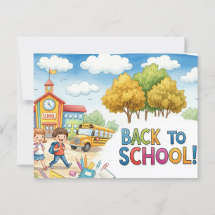 Back to School Friends Postcard