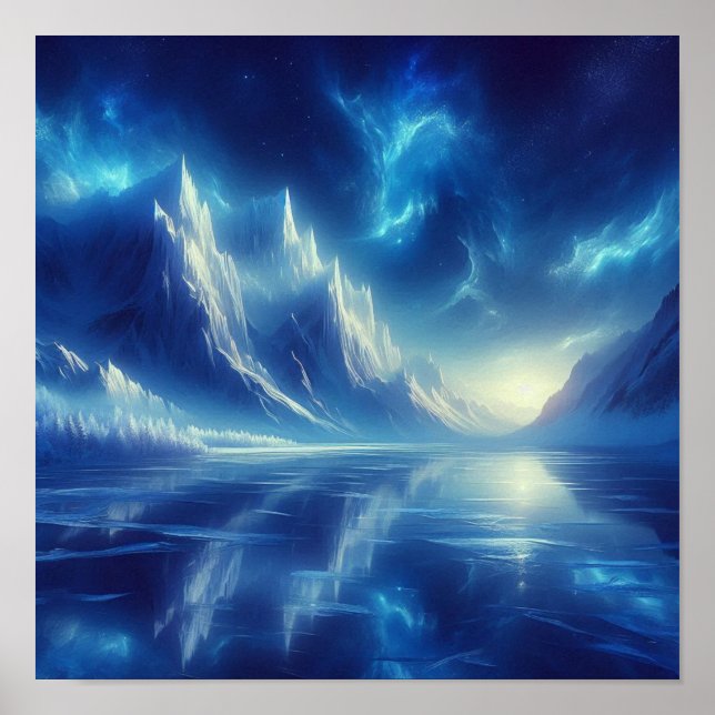 Back to School Frozen Indigo Horizon Poster (Front)
