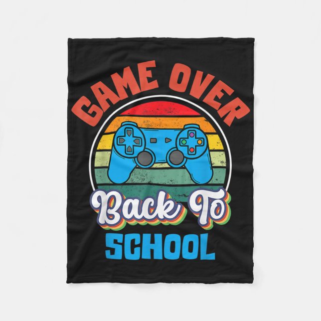 Back To School Fun Game Over Teacher Student Contr Fleece Blanket (Front)