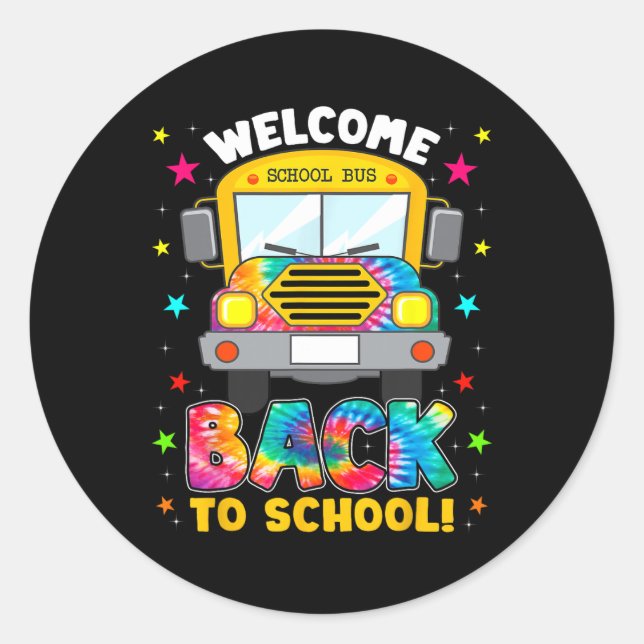 Back To School Fun Outfit School Bus Driver  Classic Round Sticker (Front)