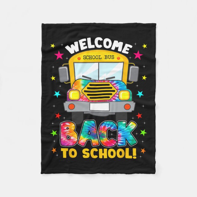 Back To School Fun Outfit School Bus Driver  Fleece Blanket (Front)