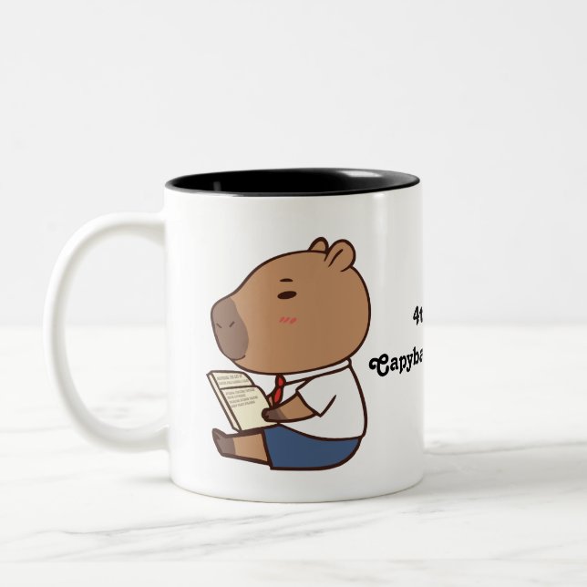 Back to School Funny Capybara Mug | Cute Student  (Left)