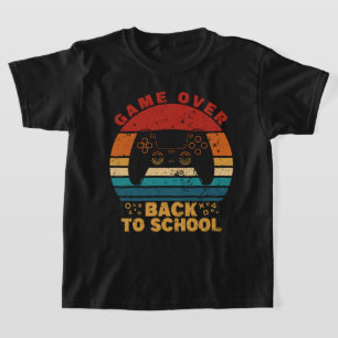 Back to School Funny Game Over Student Controller T-Shirt