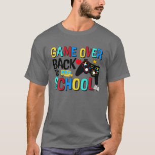 Back To School Funny Game Over Teacher Student Con T-Shirt