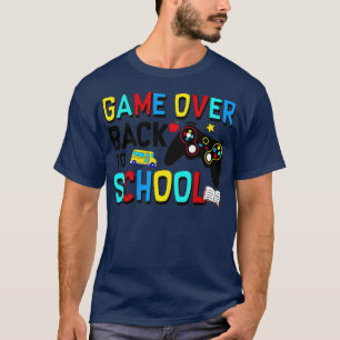 Back to School Funny Game Over Teacher Student Con T-Shirt