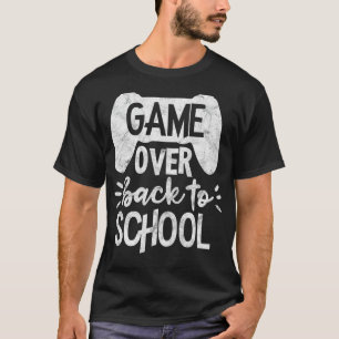 Back to School Funny Game Over Teacher Student Con T-Shirt