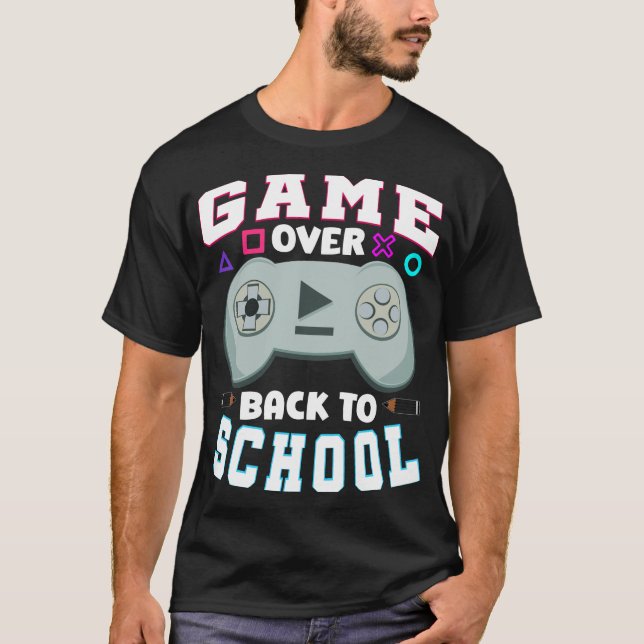 Back To School Funny Gaming Teacher Controller T-Shirt (Front)