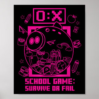 Back To School Funny School Game Survive Or Fail S Poster