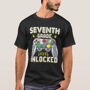 Back To School Funny Seventh Grade Level Unlocked T-Shirt