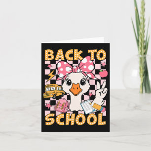 Back To School Funny Silly Goose First Day Of Scho Card