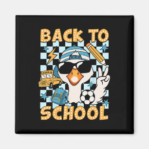 Back To School Funny Silly Goose First Day Of Scho Magnet