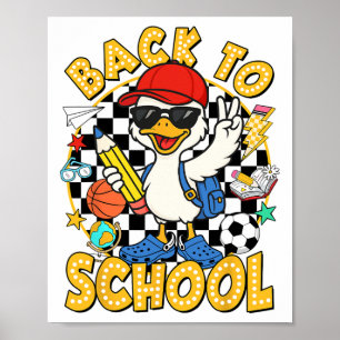 Back To School Funny Silly Goose First Day Of Scho Poster