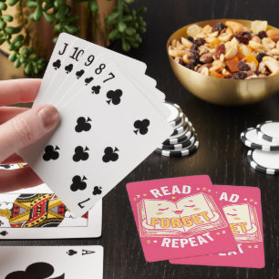 Back to school Funny Sleepy Book Student Playing Cards