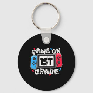 Back To School Game On 1st Grade Fun Gamer Kids Bo Keychain