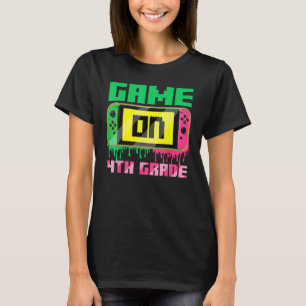 Back To School Game On 4th Grade Video Gamer Fourt T-Shirt