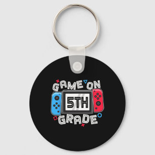 Back To School Game On 5th Grade Fun Gamer Kids Bo Keychain