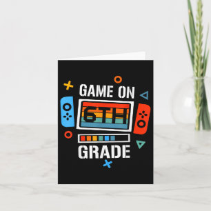 Back To School Game On 6th Grade Funny Gamer Kids  Card