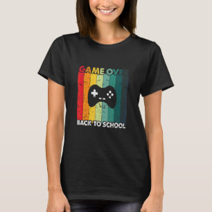 Back To School Game Over  Retro Controller Teacher T-Shirt