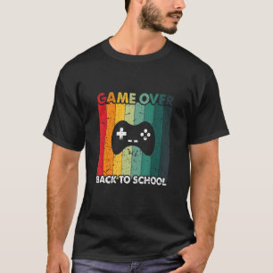 Back To School Game Over  Retro Controller Teacher T-Shirt
