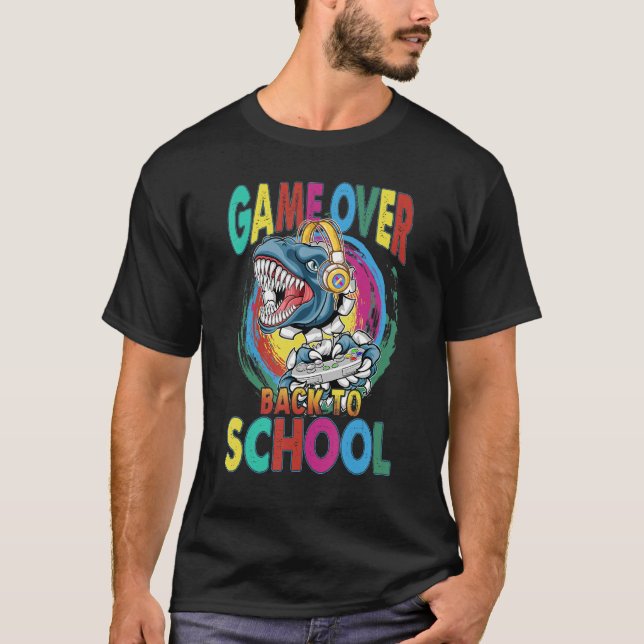 Back To School  Game Over Teacher Student Controll T-Shirt (Front)