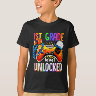 Back To School Gamepad 1st First Grade Level Unloc T-Shirt