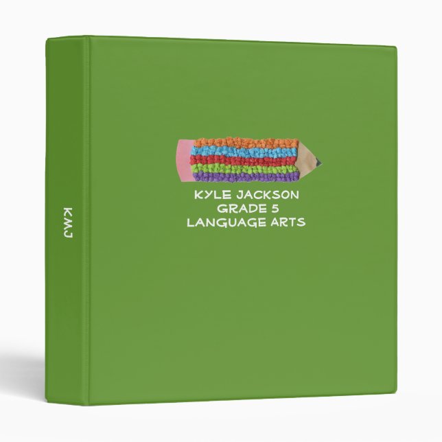 Back to school gift - personalized binder (Front/Spine)