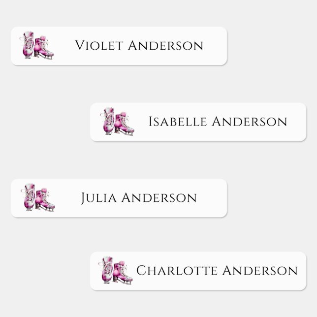 Back to School Girls Ice-Skating Kids Name (Group)