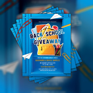 Back to School Giveaway Flyer School Locker Flyer
