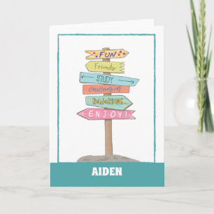 Back to School Good Luck Signs Card