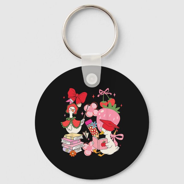 Back To School Goose  Keychain (Front)