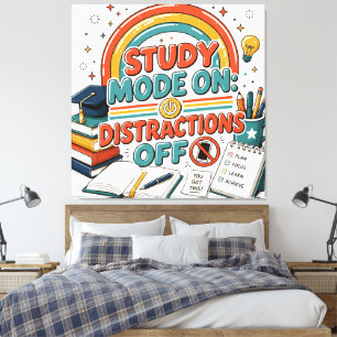 Back to School Graphic College Study Gift,  Canvas Print