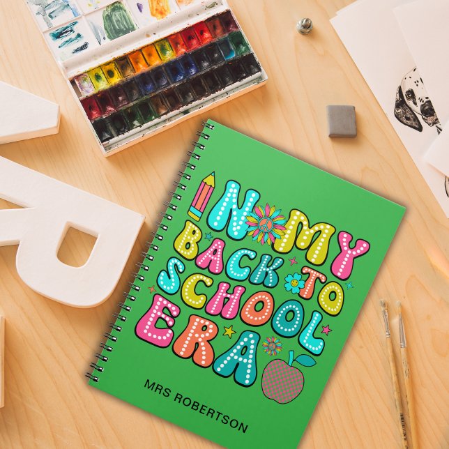 Back to school green teacher spiral notebook (Creator Uploaded)