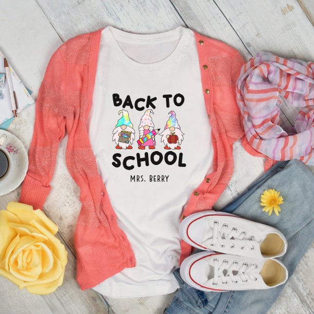 Back to School Groovy Gnomes Teacher T-Shirt (Creator Uploaded)