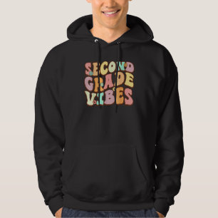 Back To School Groovy Second Grade Vibes 2nd Grade Hoodie