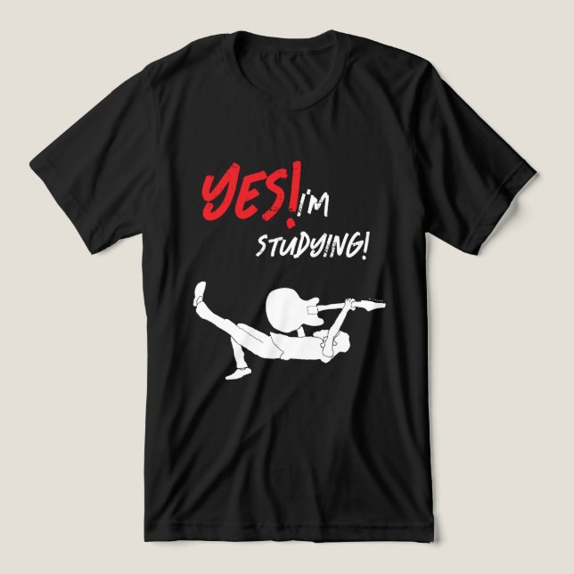Back to School Guitar Player Study Tri-Blend Shirt (Design Front)