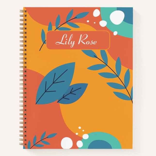 Back To School Hand Drawn Spring Personalized  Notebook (Front)