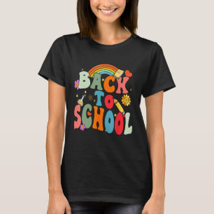 Back To School Happy First Day Of School Groovy Te T-Shirt