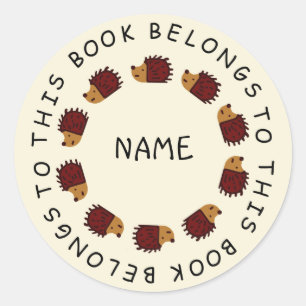 Back To School Hedgehog Sticker