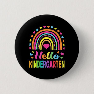 Back to School Hello Kindergarten Squad Teachers W 2 Inch Round Button