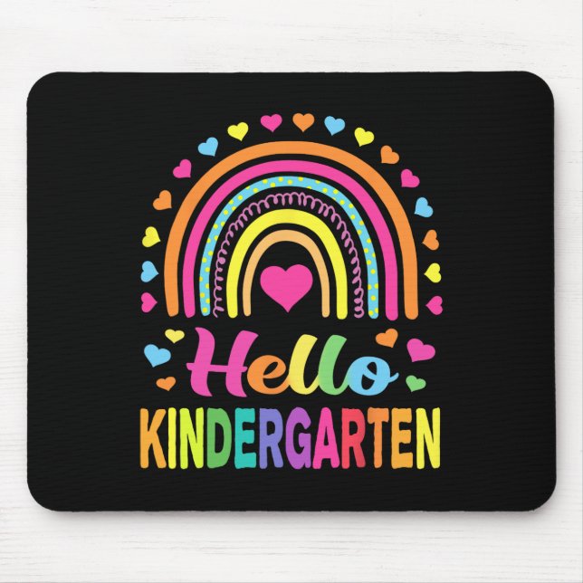 Back to School Hello Kindergarten Squad Teachers W Mouse Pad (Front)