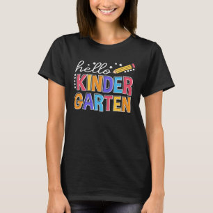 Back To School Hello Kindergarten Teacher Student T-Shirt