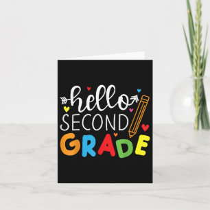 Back To School Hello Second Grade Team 2nd Grade B Card