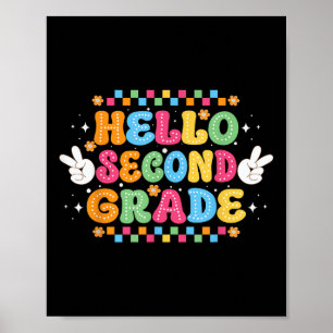 Back To School Hello Second Grade Team 2nd Grade B Poster