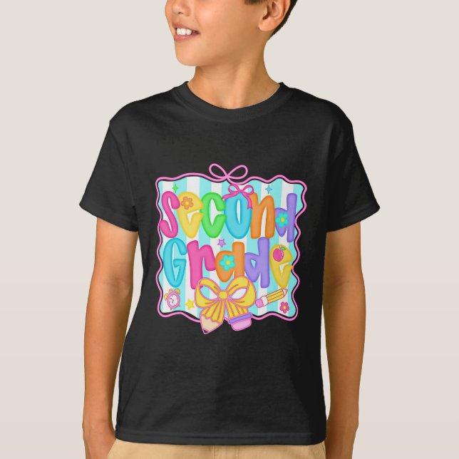 Back To School Hello Second Grade Team 2nd Grade B T-Shirt (Front)