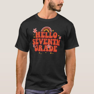 Back To School Hello Seventh 7th Grade For Kids Bo T-Shirt