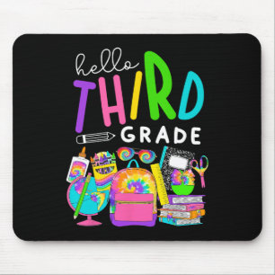 Back To School Hello Third 3rd Grade For Kids Teac Mouse Pad