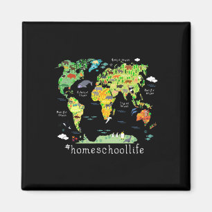 Back To School Homeschool World Map Geography Magnet