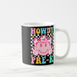 Back To School Howdy Pre-k Cute Western Cowboy Cow Coffee Mug